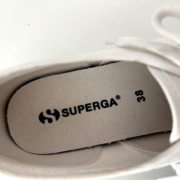 Superga Platform 2790 Sneaker Shoe Canvas Retro Coachella White Womens 7.5/ EU38 - Picture 11 of 14